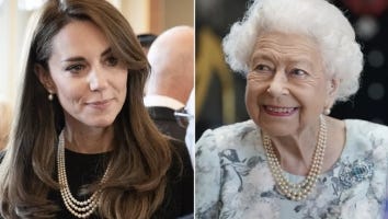 Kate Middleton Wears Queen Elizabeth's Pearl Necklace at Buckingham Palace Lunch Reception
